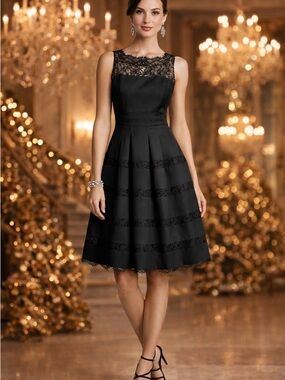 White House Black Market Fit and Flare Dress | Elegant and Timeless | Size 8